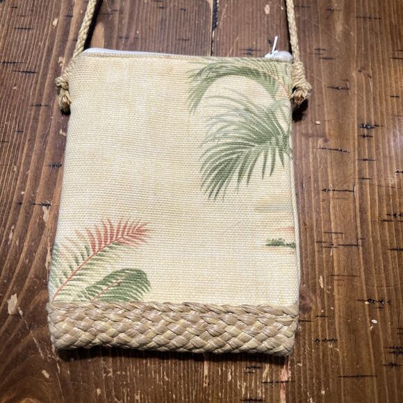 Vintage Tropical Crossbody Mini Bag , Handmade, Travel, Summer, Beach - Picture 1 of 5